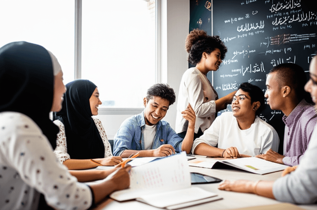 Étudiants internationaux apprenant l'algérien